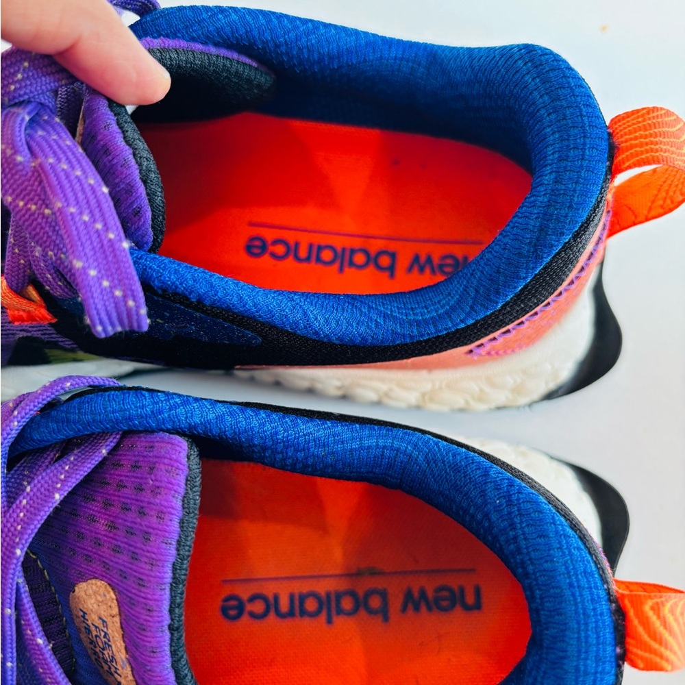 New Balance Fresh Foam X Hierro V6 Trail Running Sneakers color purple/poppy 8.5 - Picture 5 of 10
